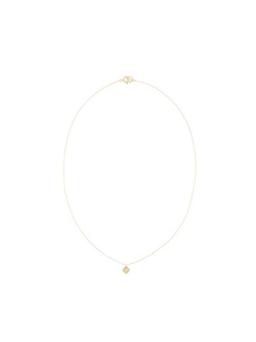 Hum Square Pendant Necklace - Metallic