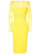 Alex Perry Caroline French Lace Dress - Yellow & Orange