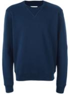 Maison Margiela Elbow Patch Sweatshirt, Men's, Size: 50, Blue, Cotton