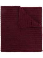 Moncler Ribbed Knit Scarf - Red