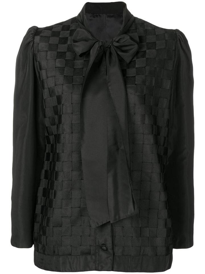 Versace Pre-owned 1990's Pussy Bow Top - Black