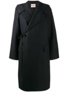 Plan C Double-breasted Tied Coat - Blue