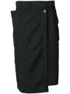 Jil Sander Asymmetric Tailored Shorts - Black