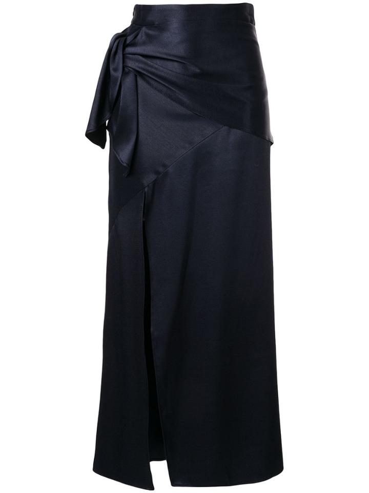 Christopher Esber Side-tied Maxi Skirt - Blue