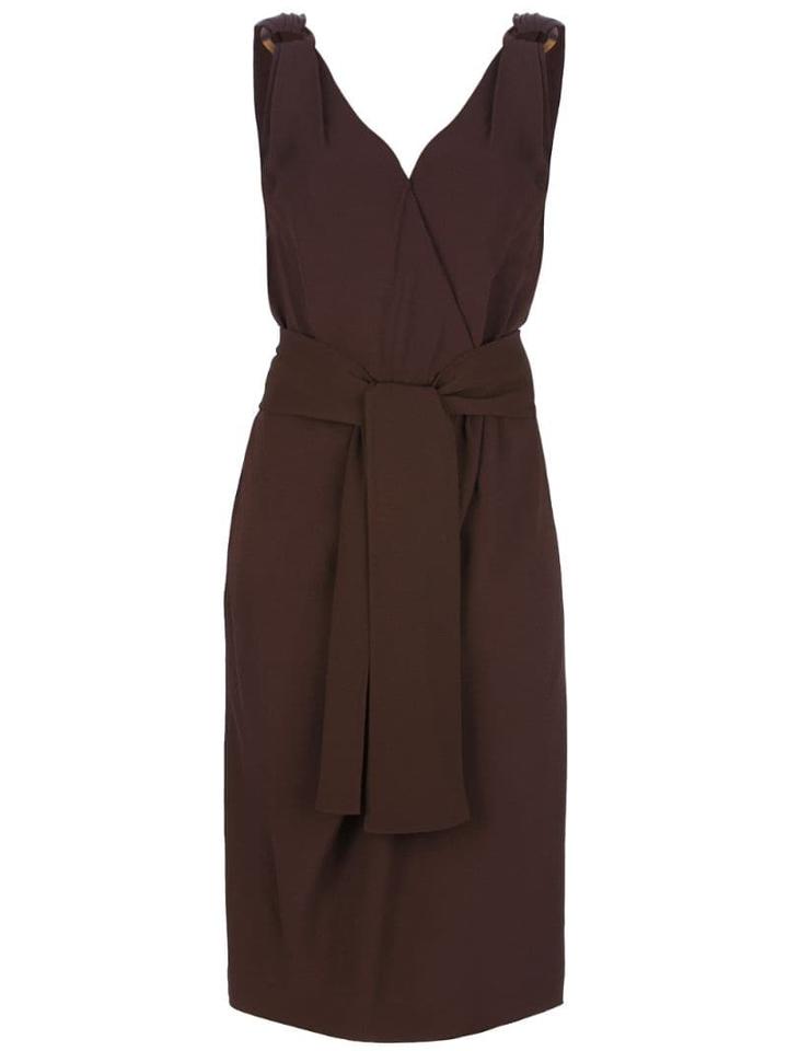 Yves Saint Laurent Pre-owned Scarf Tie Dress - Brown