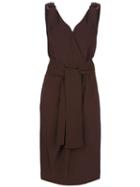 Yves Saint Laurent Pre-owned Scarf Tie Dress - Brown
