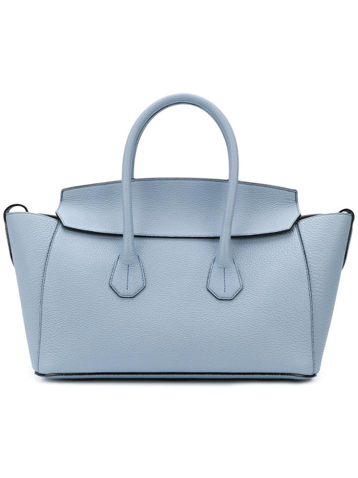 Bally Textured Logo Tote - Blue