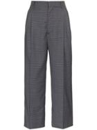 Miu Miu Check Wool Trousers - Grey