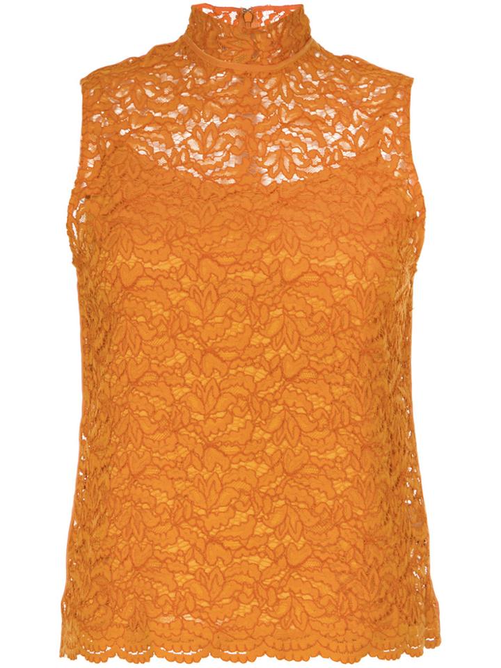 Le Ciel Bleu Lace Tank - Yellow & Orange