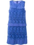 Alberta Ferretti Lace Dress, Women's, Size: 42, Blue, Silk/cotton/polyester/rayon