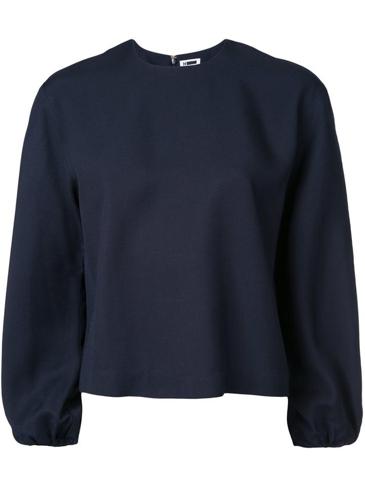 H Beauty & Youth Shift Blouse, Women's, Size: Small, Blue, Rayon