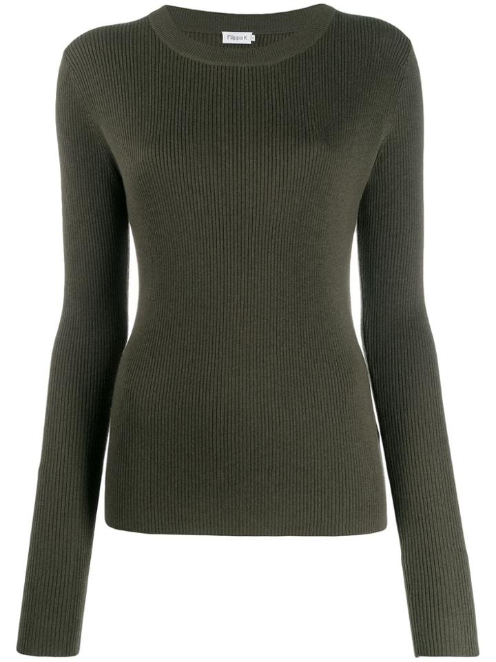 Filippa-k Billy Ribbed Slim-fit Jumper - Green