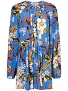 Dvf Diane Von Furstenberg Floral Dress - Blue
