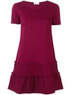 Red Valentino Ruffle Hem Dress, Women's, Size: Large, Polyamide/spandex/elastane/viscose