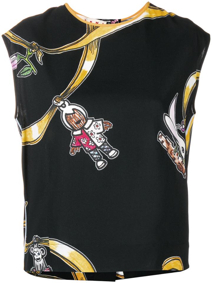 Marni Printed Tank - Black