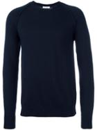 Paolo Pecora Crew Neck Jumper, Men's, Size: Small, Blue, Virgin Wool/polyamide