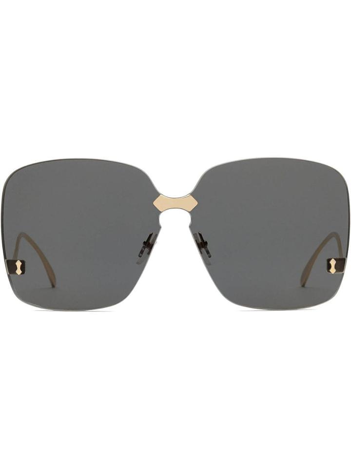 Gucci Eyewear Square-frame Rimless Sunglasses - Black