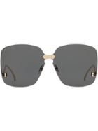 Gucci Eyewear Square-frame Rimless Sunglasses - Black