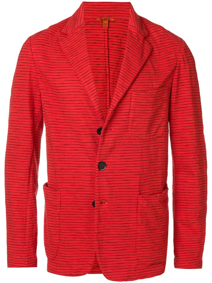 Barena Striped Jersey Blazer - Red