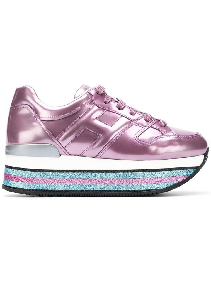 Hogan Maxi H222 Sneakers - Pink & Purple