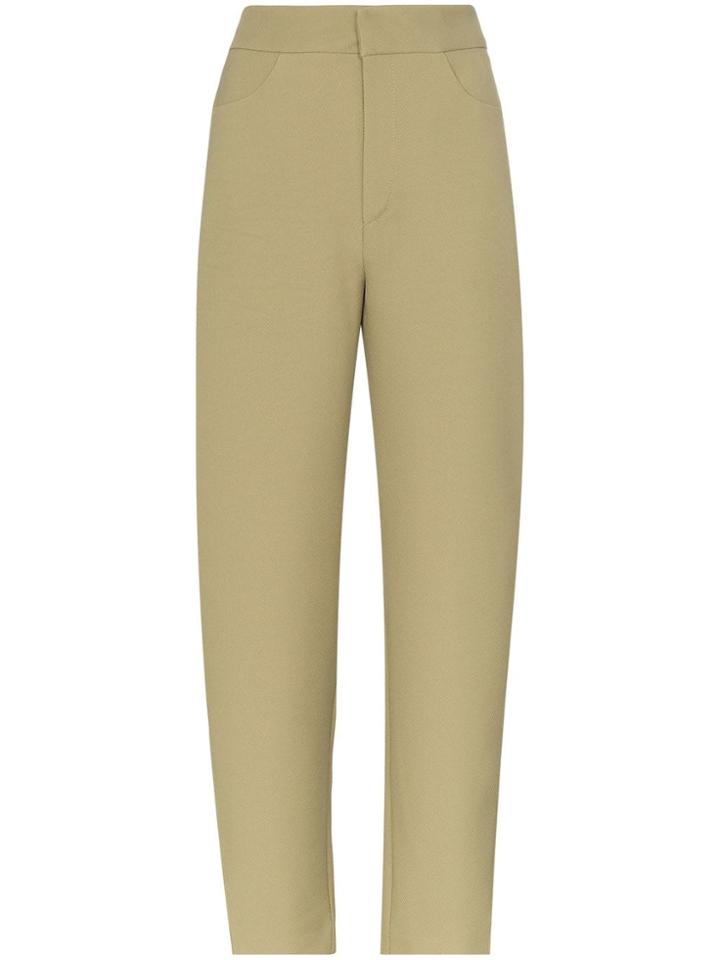 Toteme Novara Cropped Trousers - Green