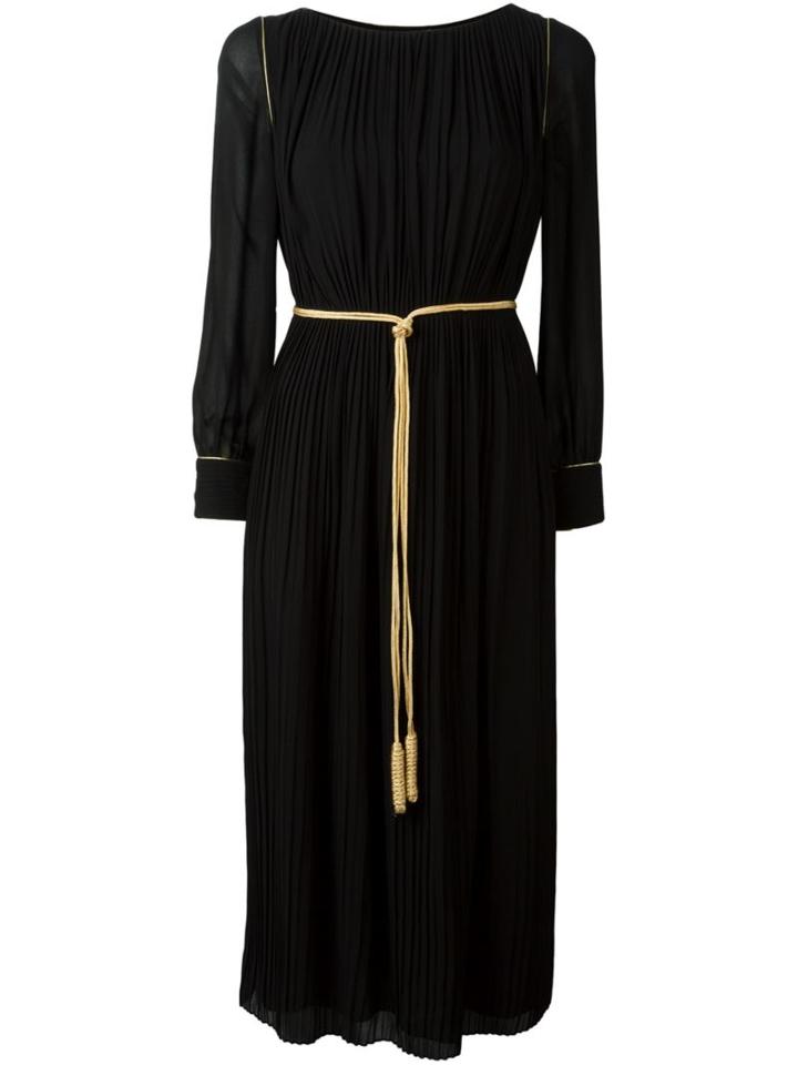 Saint Laurent Pleated Mid-length Dress