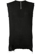 Raquel Allegra - Curved Hem Tank Top - Women - Cotton - 1, Black, Cotton