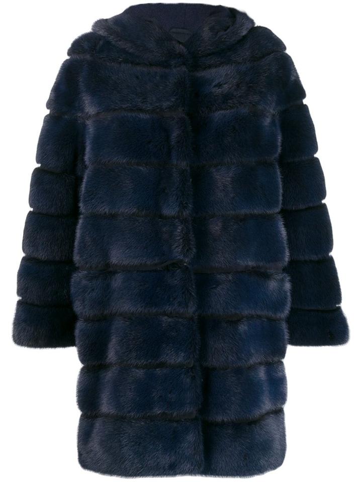 Simonetta Ravizza Ribbed Coat - Blue