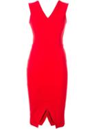 Victoria Beckham Fitted Dress, Women's, Size: 12, Red, Triacetate/polyester/silk