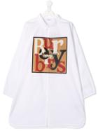 Burberry Kids Contrast Logo Shirt - White