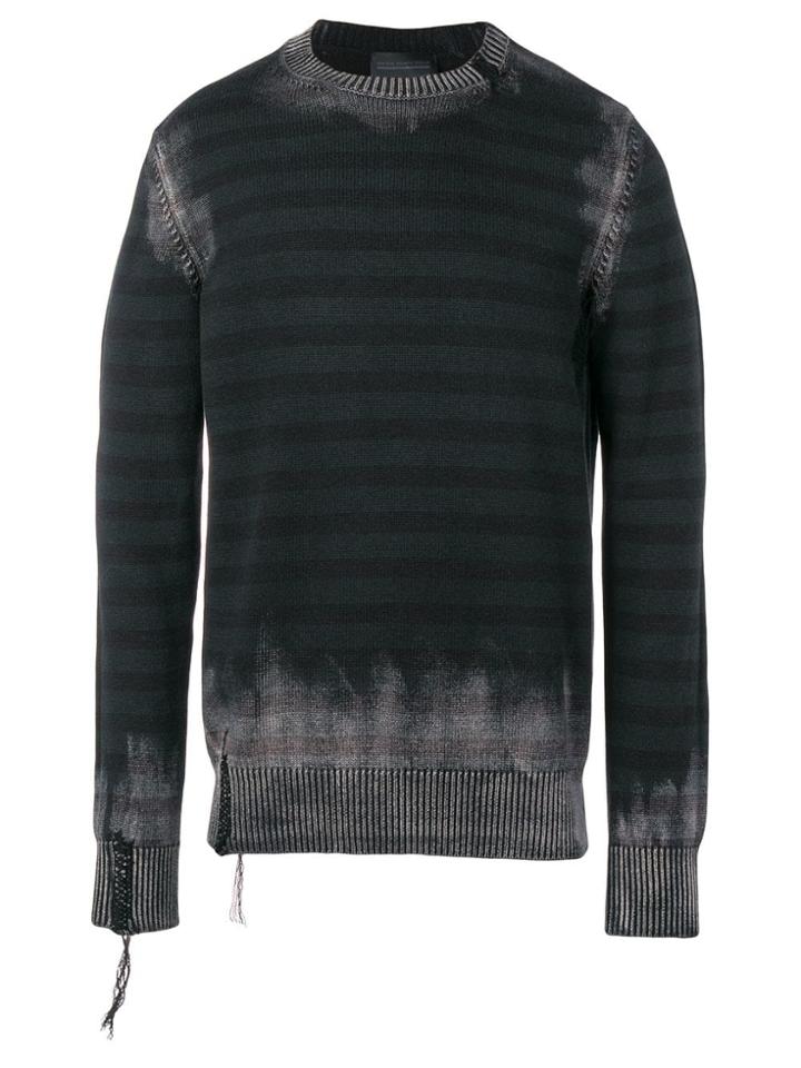 Diesel Black Gold Over-dyed Frayed Jumper