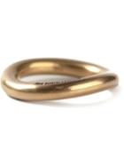 Ann Demeulemeester 22kt Gold Curved Ring, Women's, Size: Large, Metallic
