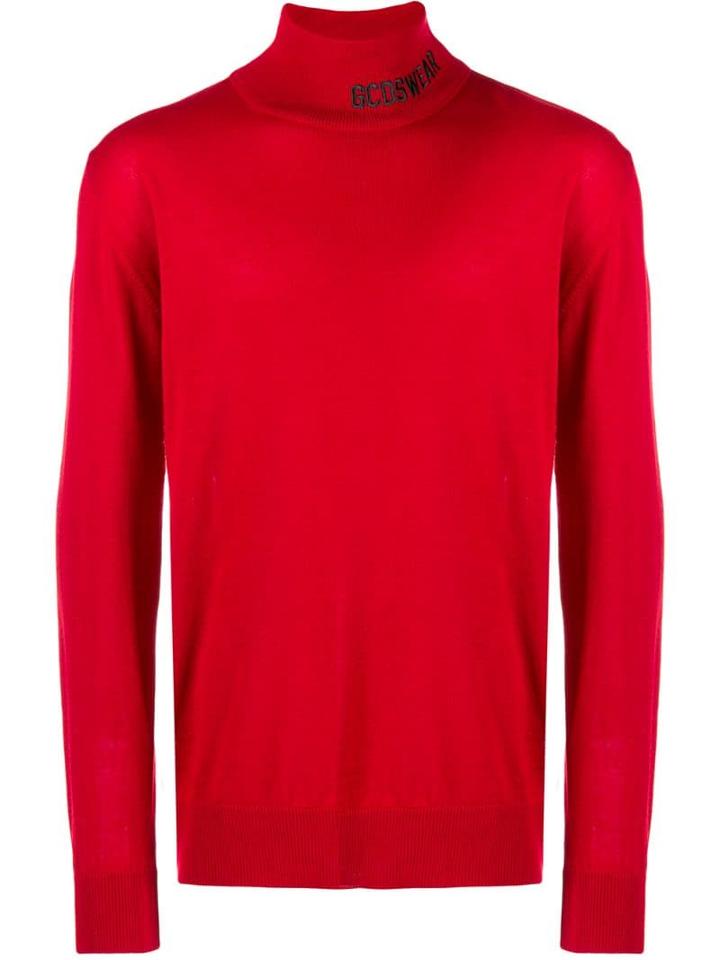 Gcds Turtle Neck Sweater - Red