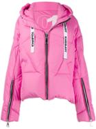 Khrisjoy Logo Drawstring Puffer Jacket - Pink