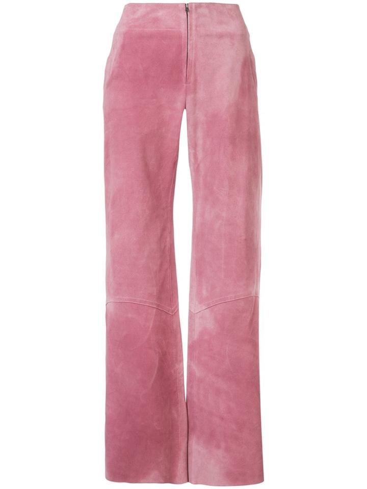 Victoria Beckham High Waist Trousers - Pink & Purple