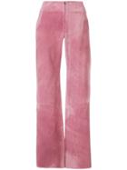 Victoria Beckham High Waist Trousers - Pink & Purple