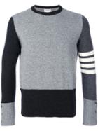 Thom Browne - Graphic Striped Sweater - Men - Cashmere - 3, Grey, Cashmere