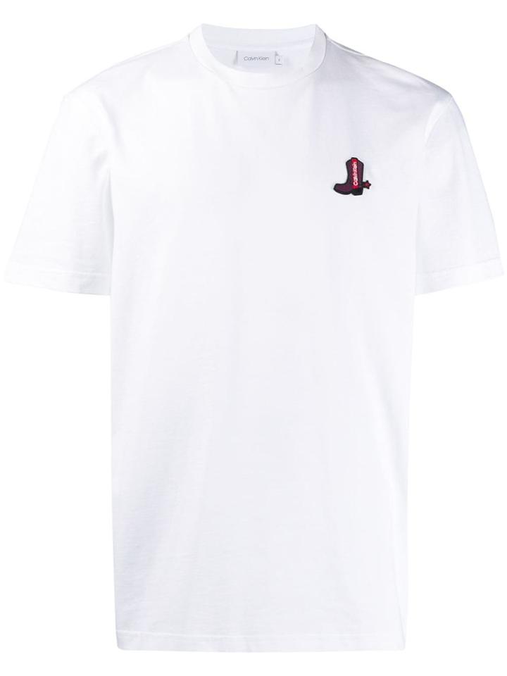 Calvin Klein 205w39nyc Small Patch Logo T-shirt - White