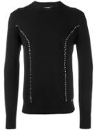 Dsquared2 Studded Crew Neck Jumper, Men's, Size: Medium, Black, Wool