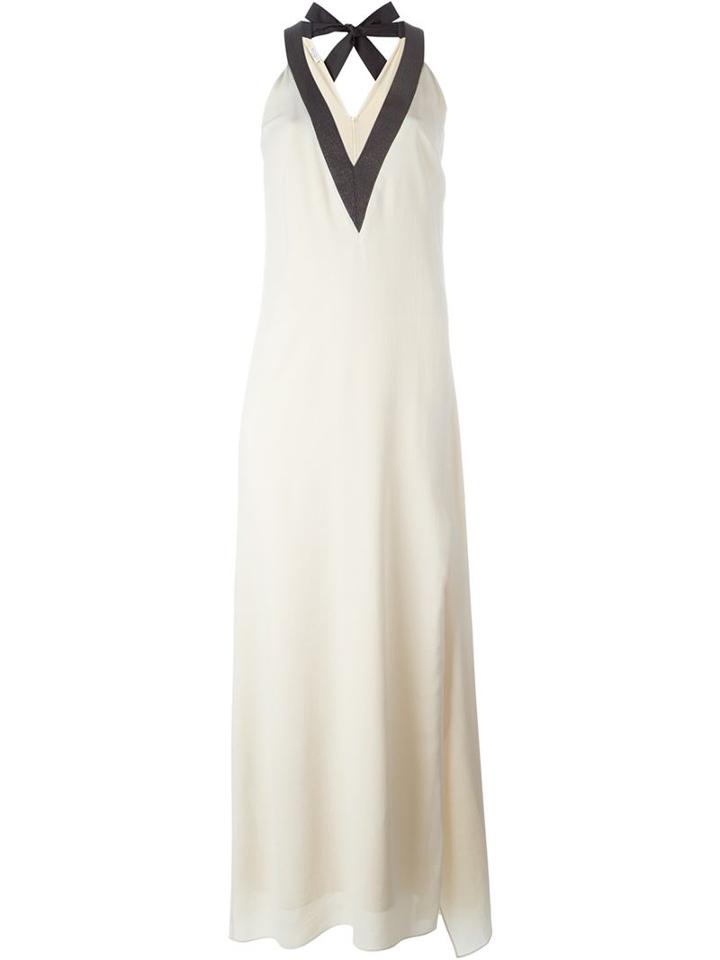 Brunello Cucinelli Back Bow Evening Dress