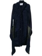 Sonia Rykiel Fringed Edge Coat - Blue
