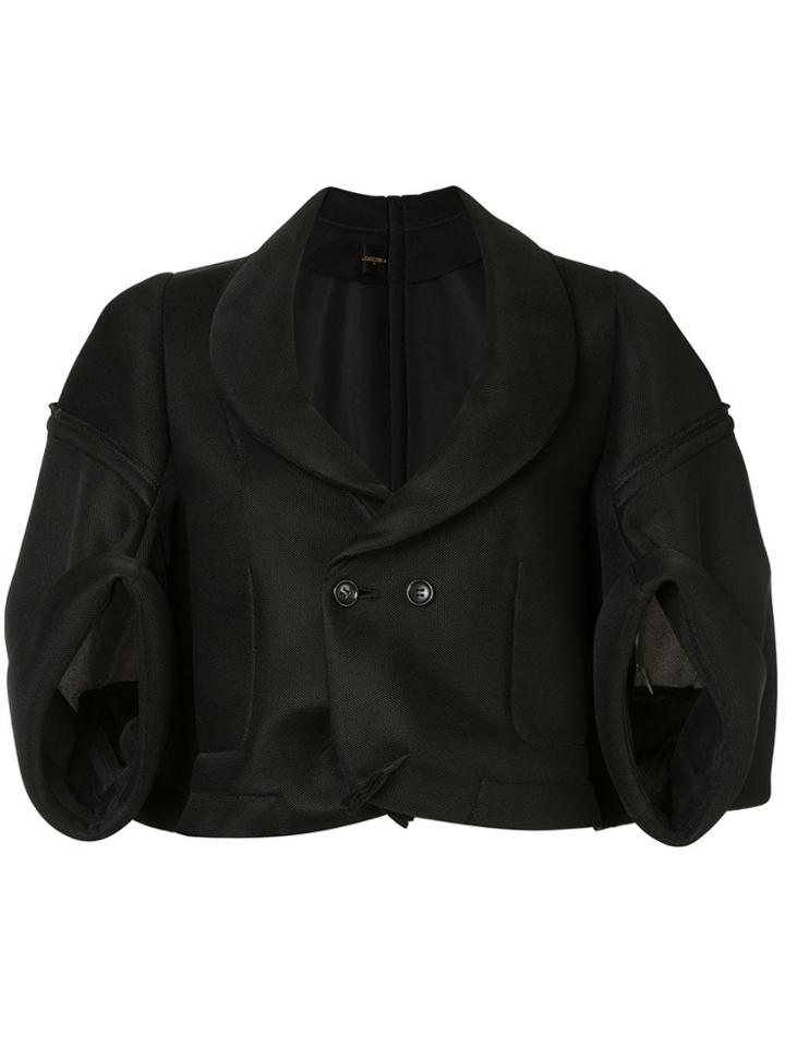 Comme Des Garçons Pre-owned Scuba Cropped Jacket - Black