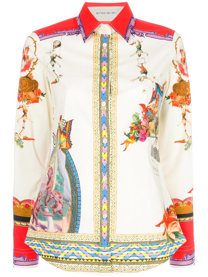 Etro Circus Print Shirt - Nude & Neutrals