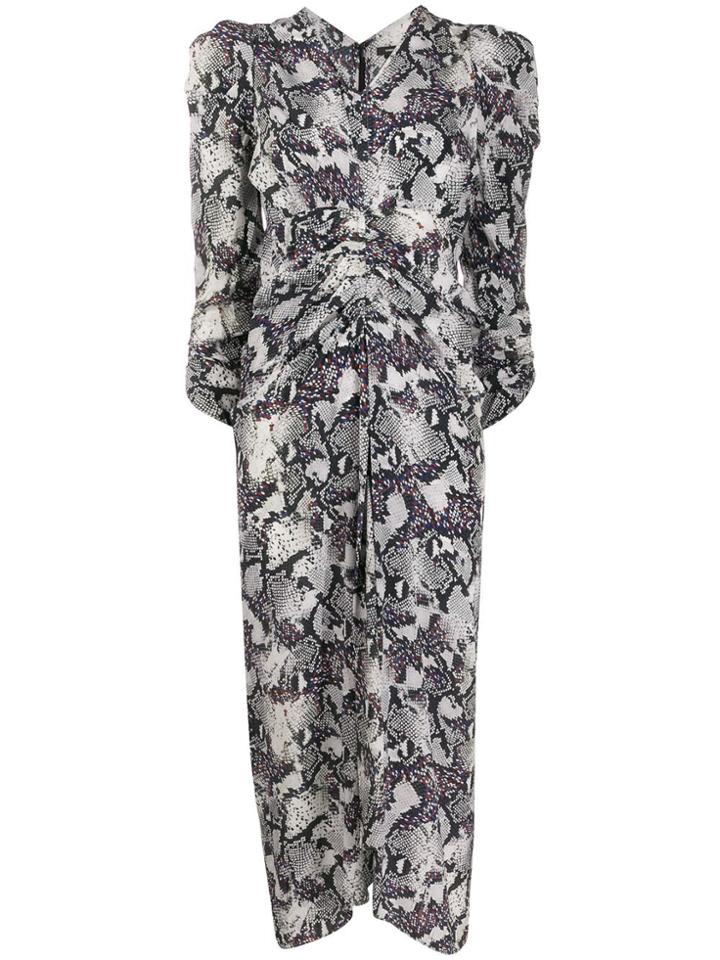 Isabel Marant Snake-print Midi Dress - White