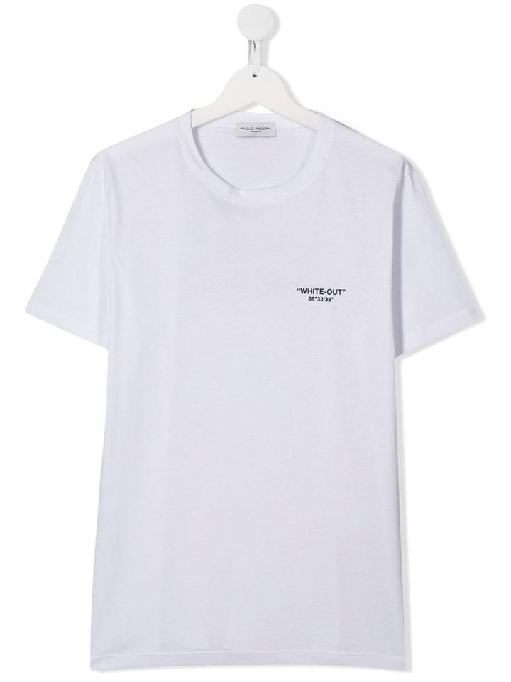 Paolo Pecora Kids Graphic Print T-shirt - White