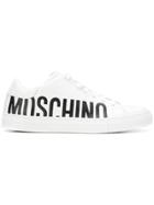 Moschino Logo Low Top Trainers - White