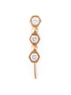 Stone Charmante Diamond Earring, Women's, Metallic, Diamond/gold