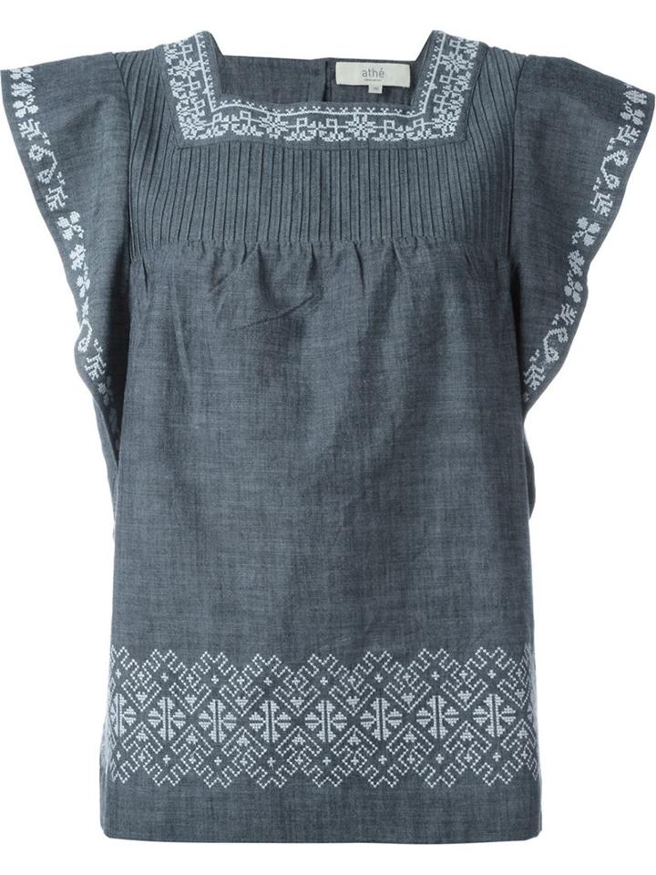 Vanessa Bruno Athé Embroidered Top
