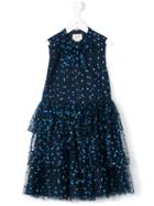Gucci Kids Glitter Dots Tulle Dress, Girl's, Size: 6 Yrs, Blue