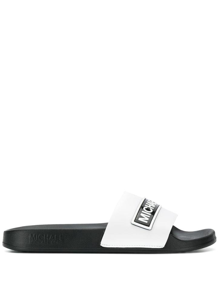 Michael Michael Kors Gilmore Logo Slides - Black